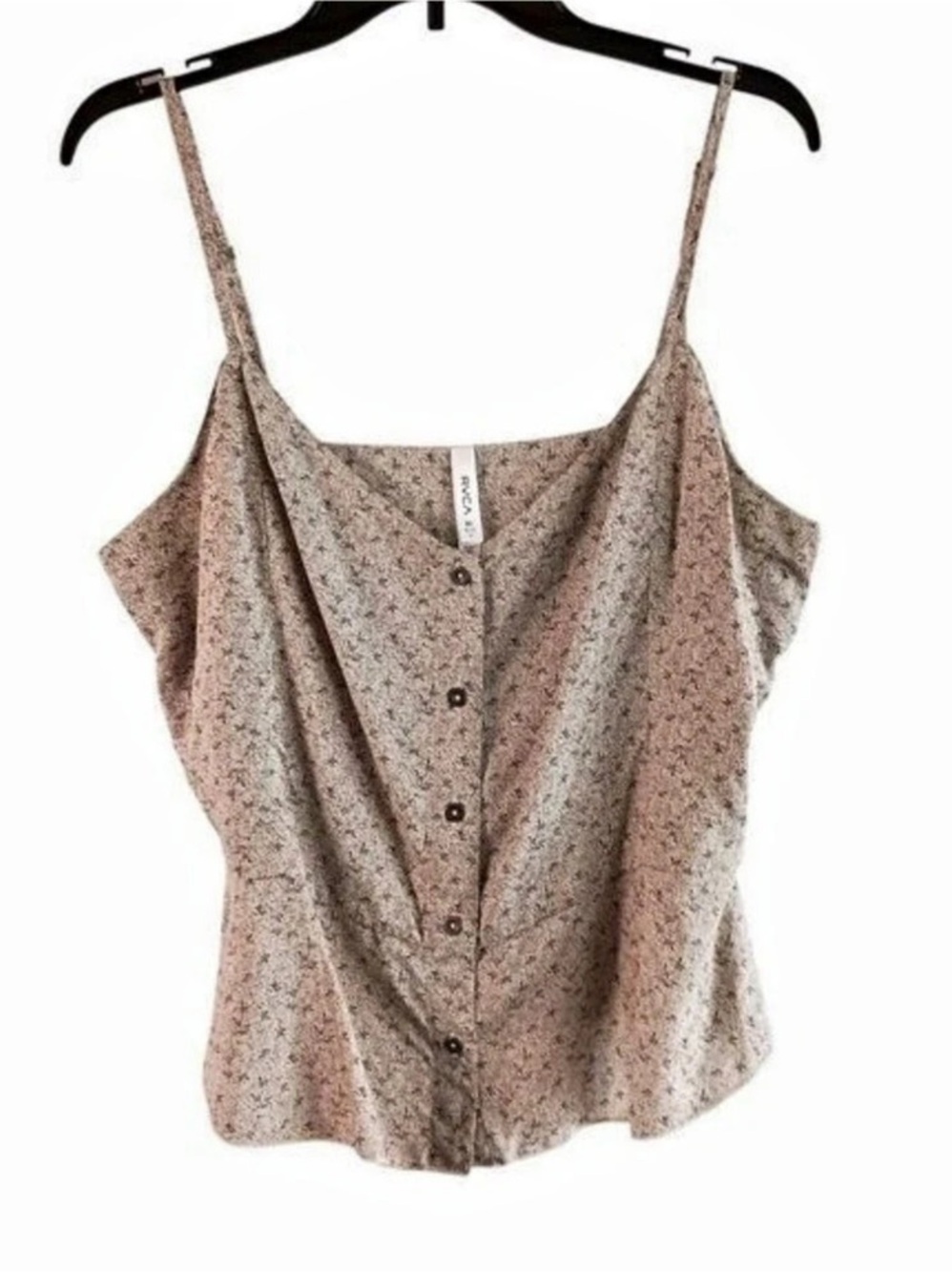 RVCA Floral Cami in Pink & Black Size XL